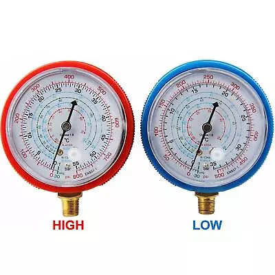 2pcs AC Air Conditioner R410A R134A R22 Refrigerant Low/High Pressure Gauge PSI • £14.39