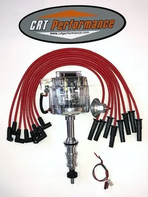 $139.96 • Buy Ford Fe Hei Distributor 332,352,360,390,406,427,428 Clear + Red Usa Plug Wires 