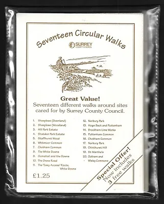 SEVENTEEN CIRCULAR WALKS Surrey County Council Walking Guide • £3.99