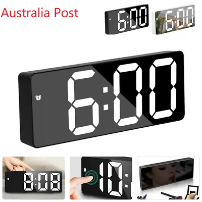 $16.79 • Buy Bedside Digital Clock LED Display Desk Table Time Temperature Alarm Modern Decor
