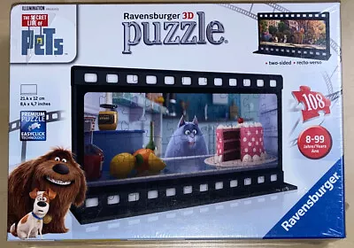 Ravensburger 3D Puzzle Secret Life Of Pets 108 Pieces Two-Sided Factory Sealed! • $18.39