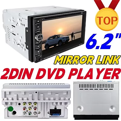 US 6.2 Double 2DIN Car Stereo CD DVD Player Bluetooth Touch Screen Backup Camera • $113.29