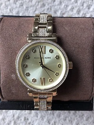 (On Sale) New Michael Kors Sofìe Gold Tone Bracelet Watch Retail $275 • $125