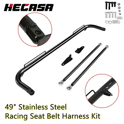 Black Stainless Steel Racing Safety Seat Belt Chassis Roll Harness Bar Kit Rod • $75