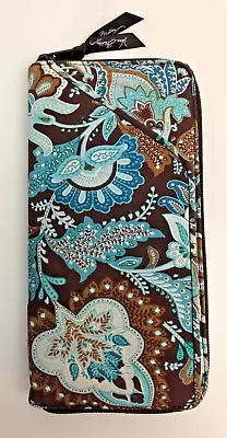 Vera Bradley Java Blue Large Zip Travel Passport Organizer ID Wallet GUC • $8.49