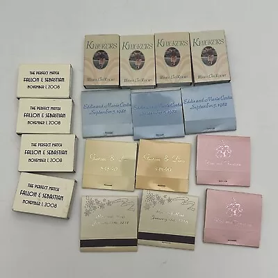 Assorted Vintage Wedding Dates Matchbook Covers Lot Of 17 • $10
