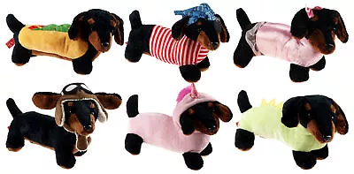 Soft 28cm Dachshund Sausage Dog Plush Cuddly Toy - Various Designs • £14.99