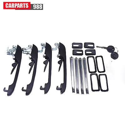 4Pcs Outside Door Handle Front Rear Left Right For VW Golf Jetta Rabbit Scirocco • $55.85