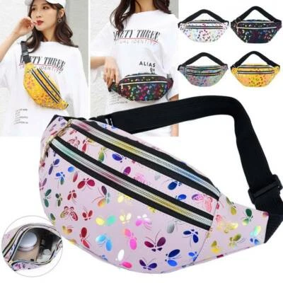 £2.49 • Buy UK Womens Girls Laser Bum Bag Waist Fanny Holiday Wallet Travel Pack Money Belt