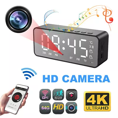 HD 1080P Wifi Camera DVR Motion Security Wireless IR Cam Nanny Video Alarm Clock • £63.06