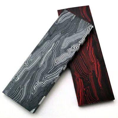G-10 Tool DIY Handle Patch Blank Scales Composite Resin Damascus Pattern Decor • $16.03