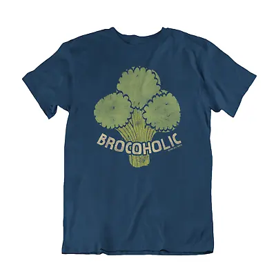 BROCOHOLIC Mens Vegan T-Shirt Broccoli Vegetarian Stanley Stella Premium Quality • $11.13