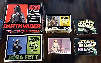 Kaiyodo 1/6 1/15 Star Wars Darth Vader Boba Fett C-3PO Leia Han Solo Vinyl/Resin • $299.99