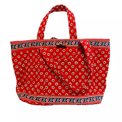 Vintage 2003 Vera Bradley Americana Red  Quilted  Purse Shoulder Bag Tote • $28.96