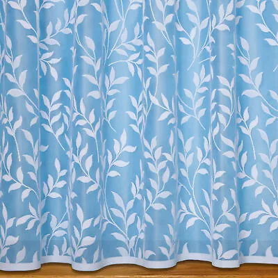 Lisa Leaf Net Curtains ~ Sold By The Metre ~ Lace Voile • £3.90