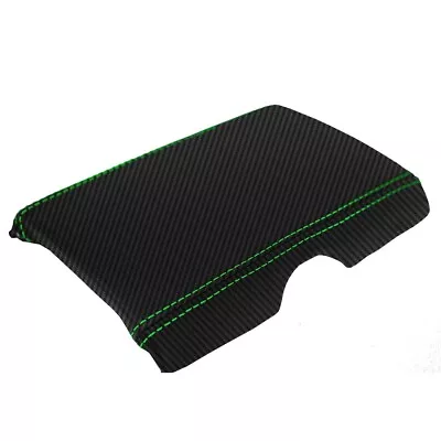 Console Lid Armrest Cover PVC Carbon For Mazda Miata MX5 99-05 Green Stitch • $37.99