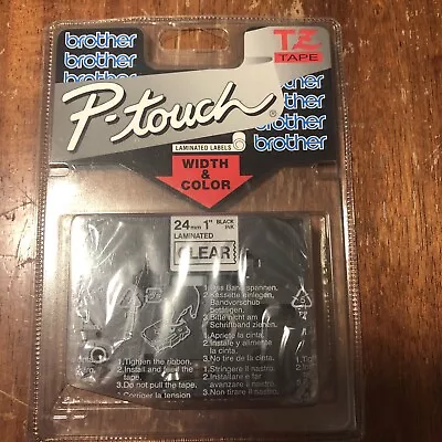 New! Brother P-Touch TZ-151 Tape Laminated Label Cartridge Clear 24mm 1  • $10