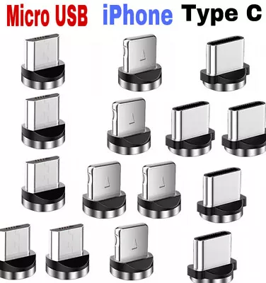 NEW - Micro /USB C/For IPhone Port Magnetic Adapter Tips For Magnet Phone Cable • $7.99