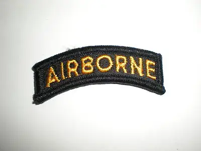 U.s. Army Airborne Tab Patch -full Color Gold/black • $3
