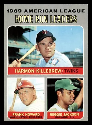 1970 Topps Baseball #66 A.L. HR Leaders Killebrew Jackson NM *d6 • $20