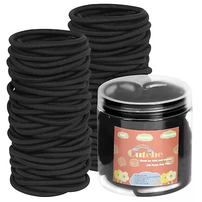 Cutebe 120 Pcs No Damage Elastics Hair Ties For Women Or Men 4MM Hair Ponytail H • £9.55