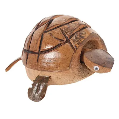£9.99 • Buy Carved Wooden Articulated Nodding Turtle Decorative Garden Ornament Novelty Gift