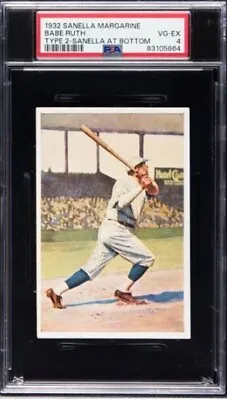 Babe Ruth - 1932 Sanella - Type 2 - PSA 4 • $1299