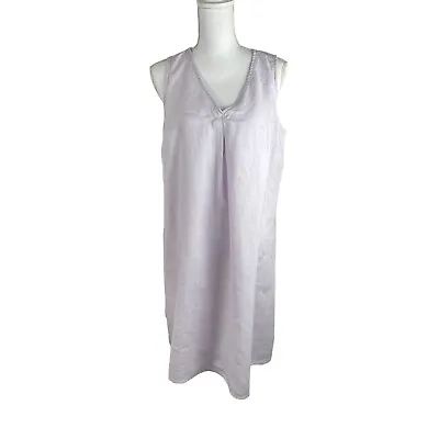 J Jill Womens Medium Dress Lilac Love Linen Pockets Pullover Sleeveless EUC • $18.80