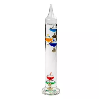 Glass Galileo Thermometer | 30cm Tall Indoor Decorative  Temperature Range 18°C • £14.99