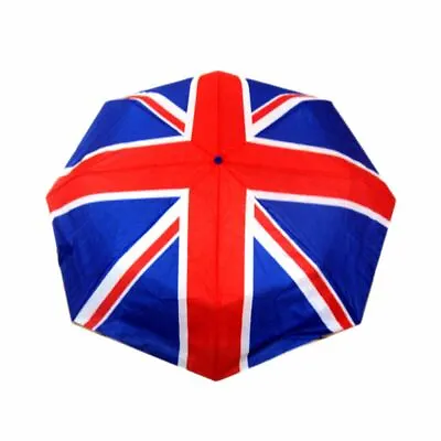 Union Jack British Flag Compact Folding Umbrella Brolly - London Sovenir • $16.36