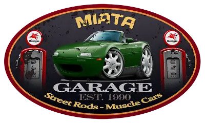 1990-98 Mazda Miata Sports Car Classic Garage Sign Wall Art Graphic Sticker • $39