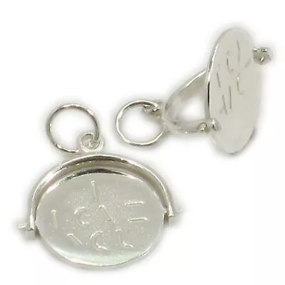 I Love You Sterling Silver Spinner Charm .925 X 1 Spinning Charms_ • $41.40