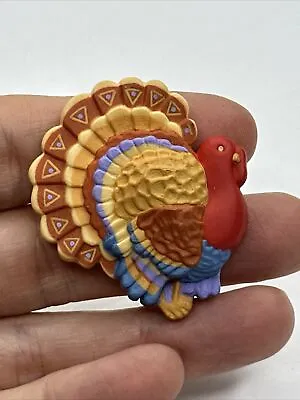 $5 • Buy Thanksgiving Turkey HALLMARK CARDS Vintage Resin Brooch Pin Fall Autumn Holiday