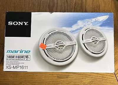 2) Sony 6.5  140 Watt Dual Cone Marine Stereo Speakers White NIB • $65