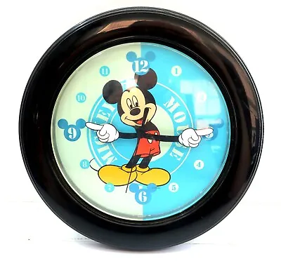 Vintage MICKEY MOUSE Wall Clock 11  Across Quartz ~ WORKS GREAT!! • $16.19