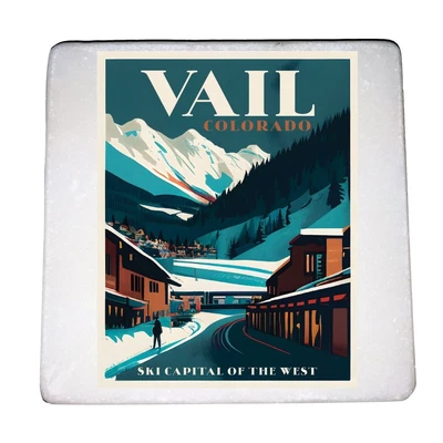 $30.13 • Buy Vail Colorado Souvenir 4 X 4 Inch Coaster Marble