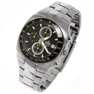 S.u.g. Avenger Mens Stainless Steel Quartz Os10 Chronograph Watch New Black Face • $69.59