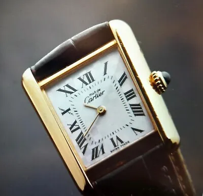 Cartier - Vintage Tank Vermeil Quartz  2415  Beautiful Condition -   Pre-owned • $2177.96