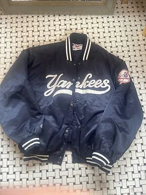 Vintage New York Yankees Varsity Jacket Xxl Majestic MLB Baseball Bomber • $74.99