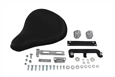 HARLEY Black Leather Solo Seat Kit Fits 1982-2003 XL • $367.89