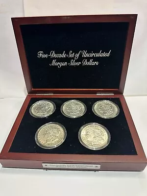 5 Decade Morgan Silver Dollar Set 5 US $1 Uncirculated 1886 1891S 1904 1878 1921 • $199.90