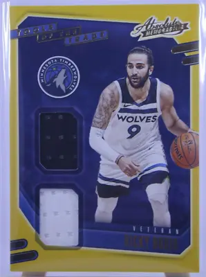 $30 • Buy Ricky Rubio 2020-21 Panini Absolute Tools Of The Trade Duel Patch Timberwolves