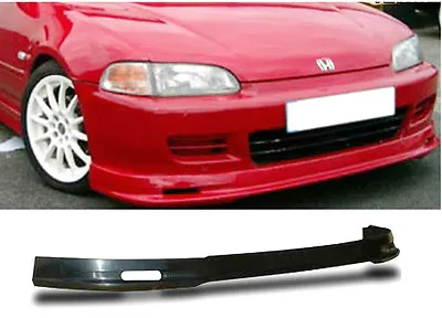 For 92-95 Civic 2 / 3 Door Poly Urethane Black Add-on Front Bumper Lip Spoiler • $52.88