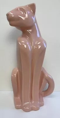 Haeger  21 1/2” Pink 1980s Egyptian Ceramic Cat • $349.99