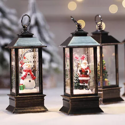 LED Christmas Hanging Lantern Snowman Santa Claus Xmas Tree Ornament Gift Decor • $8.05