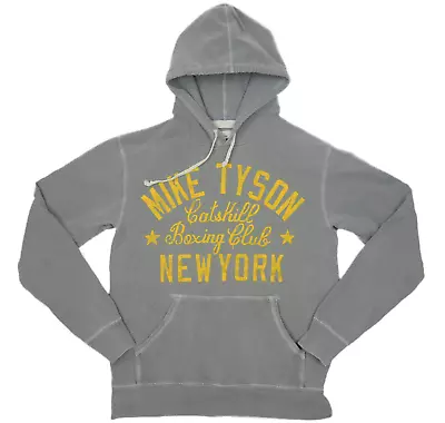 Roots Of Fight Mens Mike Tyson Hoodie Size M Gray Cotton Pullover Sweatshirt USA • $87.99