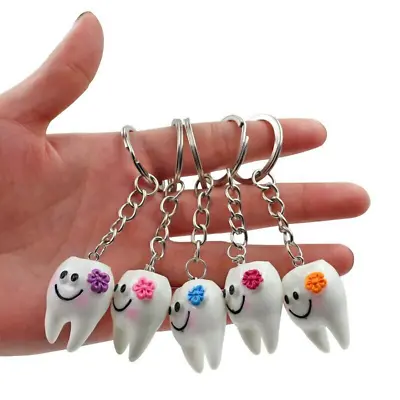 $34.96 • Buy 10pc/Pack Simulation Tooth Chain Shape Lovely Girls Gift Pendant Teeth Key Chain