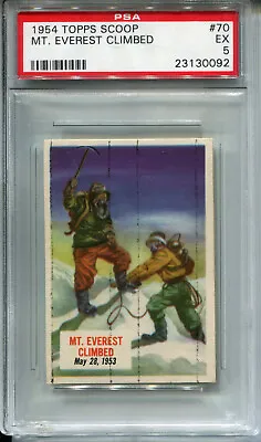 1954 Topps Scoop #70 Mt. Everest Climbed PSA 5 EX • $47