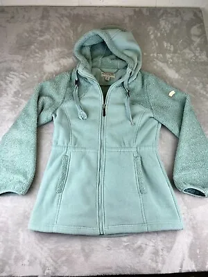 Koolaburra By UGG Hooded Sherpa & Bonded Fleece Jacket Womens Small Green Soft • $29.99