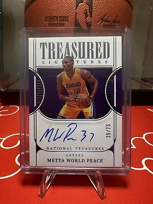 Metta World Peace 2022-2023 National Treasures Treasured Signatures Auto #39/75 • $40